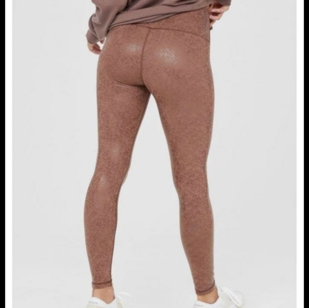 OFFLINE by Aerie brown snakeskin-print leggings